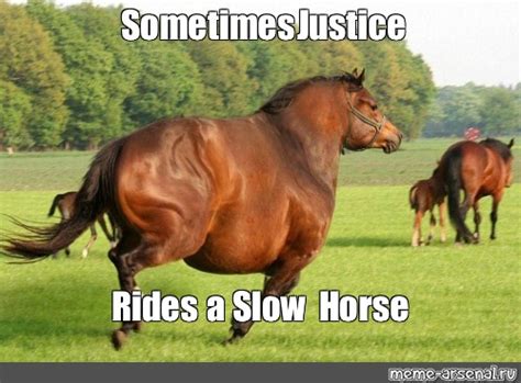 Meme Sometimes Justice Rides A Slow Horse All Templates Meme
