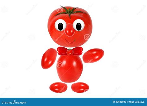 Funny Little Man Made Of Tomatoes Stock Photo Image Of Lovely