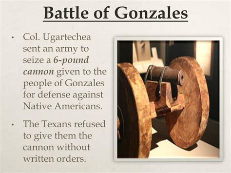 Ppt Battle Of Gonzales Powerpoint Presentation Free Download Id