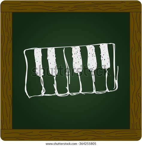 Simple Hand Drawn Doodle Piano Keys Stock Vector Royalty Free