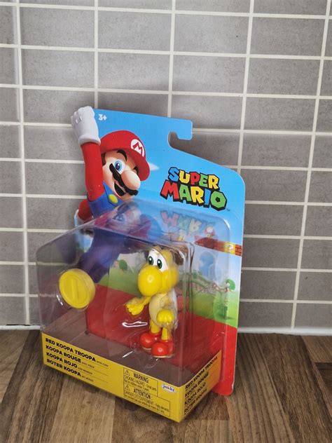 Super Mario Red Koopa Troopa With Coin 4 Action Figure Jakks Pacific 2021 Ebay