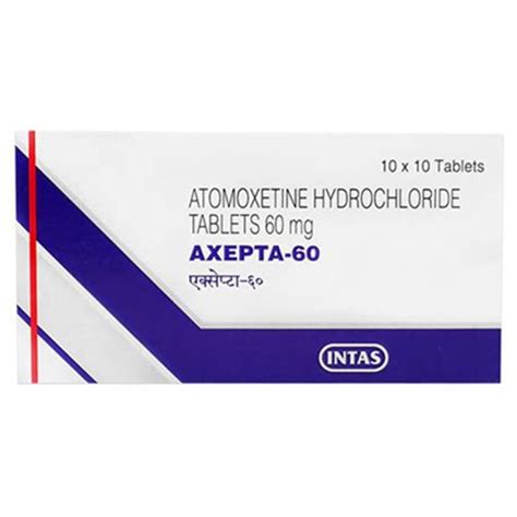 Buy Axepta 60mg 10 Tablets Online At Gympharmacy