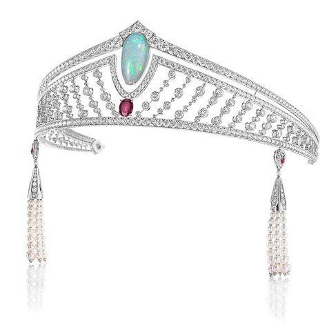 Chaumets 12 Vendome Opal Tiara Featuring Emeralds