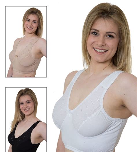 Pull On Bra Sleep Vest Top Wire Free 34 To 52 B C D Dd Cup