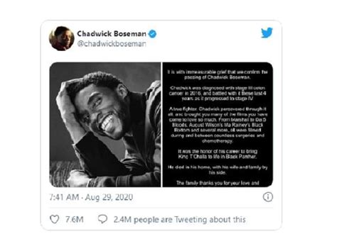 Most Liked Tweets Of 2020 Chadwick Boseman Post Tops Heres The List Business Standard News