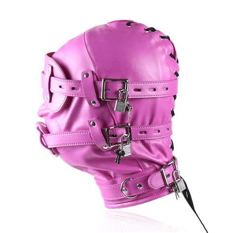 2020 Erotic Sex Bdsm Bondage Leather Hood For Adult Play Games Full