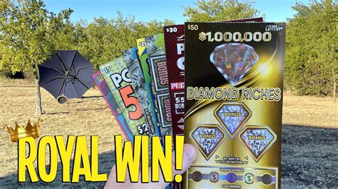 Royal Win 👑 50 1000000 Diamond Riches 🔴 190 Texas Lottery Scratch Offs Youtube