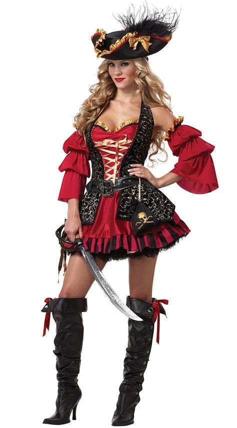 2018 New Adult Women Pirates Of The Caribbean Costumes Female Pirate Cosplay Womens Halloween