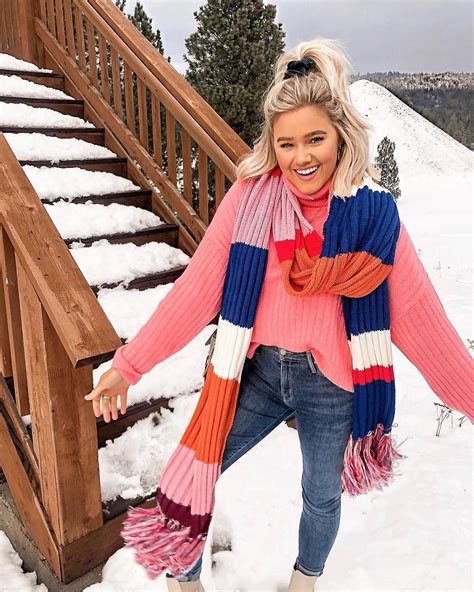 snow bunny 🐰 went for a super colorful look yesterday 💗 this scarf is only 22 and it s so cozy