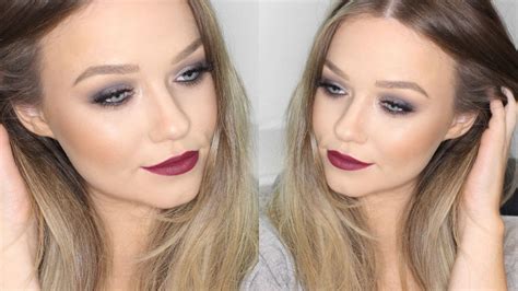 Smokey Eyes Makeup Tutorial With Deep Red Lips Beauty Life Michelle Youtube