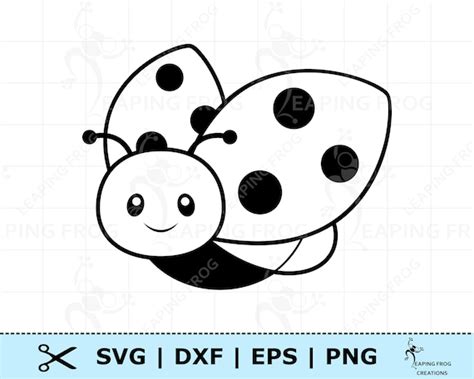 Cute Ladybug Svg Png Dxf Eps Ladybug Digital Download Cricut Etsy