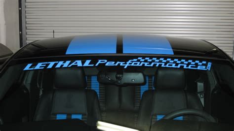 Ford Mustang Lethal Performance Windshield Decal Outline Banner Oem Gt