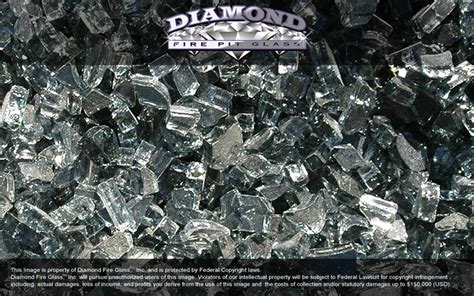 Smoke Gray Diamond Fire Pit Glass 1 Lb Crystal Package