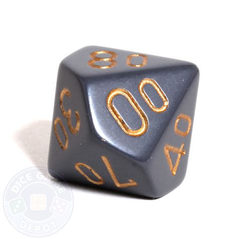 Opaque Dark Gray 10 Sided Percentile Dice For Sale Dice Game Depot