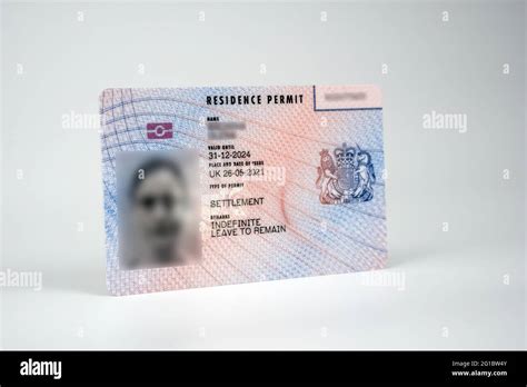 New type of biometric residence permit BRP card issued by Home Office