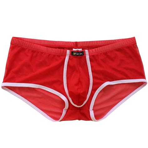 Sexy Mens Sheer Mesh Boxer Briefs Underwear Pouch Underpants Trunks Shorts M Xl Ebay