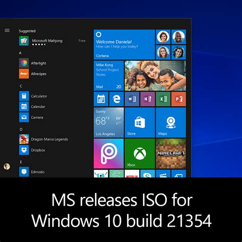 Microsoft Lança Imagens Iso Para Windows 10 Build 21354 Ferramentas