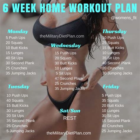 To begin, plan to workout five days per week and rest two days. 6 Week Workout Plan | Medium