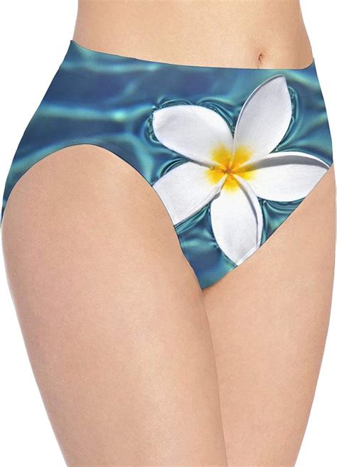 Hawaiian Blue And White Tropical Flowers2 Womens Sexy Hipster Panties