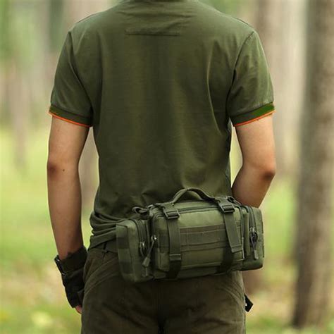 Large Military Tactical Fanny Pack Outdoor Shoulder Waist Belt Bag Hip