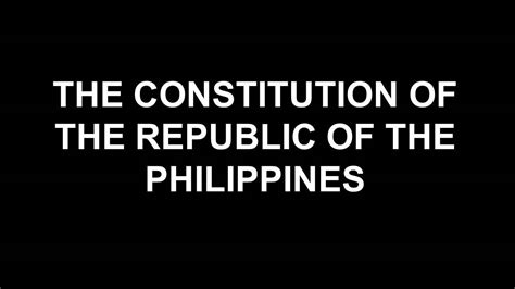 Philippine Constitution Article Xi Accountability Of Public Officers