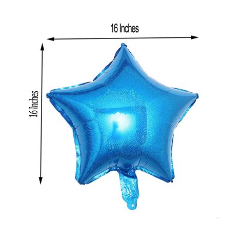 Royal Blue Star Mylar Foil Balloons