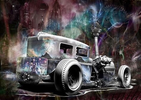 Steampunk Hot Rod Photographic Prints By Yairi42 Redbubble