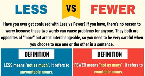 Less Vs Fewer Difference Between Fewer Vs Less With Useful Examples