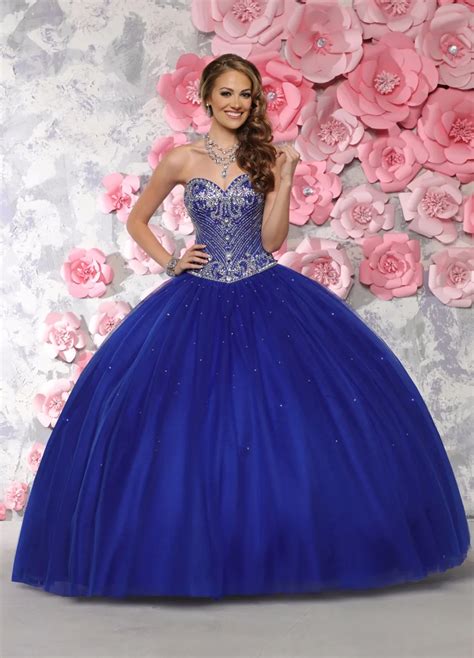 My Fashion Royal Blue Big Puffy Quinceanera Dresses