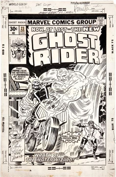 The Cover To Ghost Rider 23 By Jack Kirby Inker Uncertain—john Romita