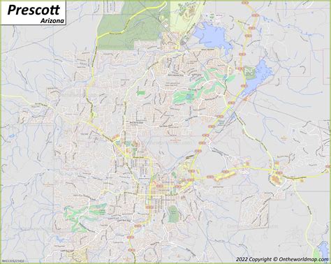 Prescott Map Arizona Us Discover Prescott With Detailed Maps