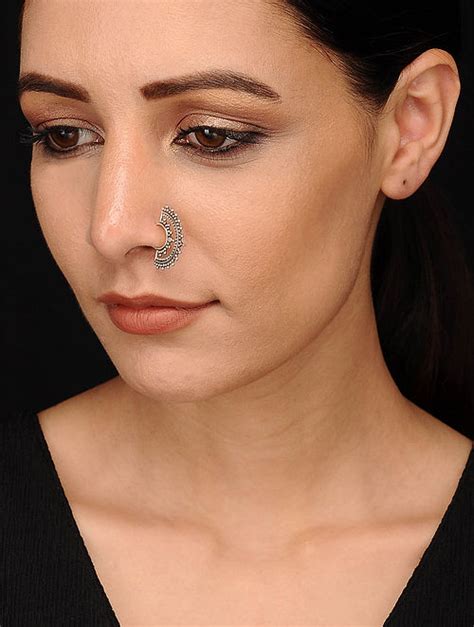 Buy Tribal Silver Nose Ring Online At