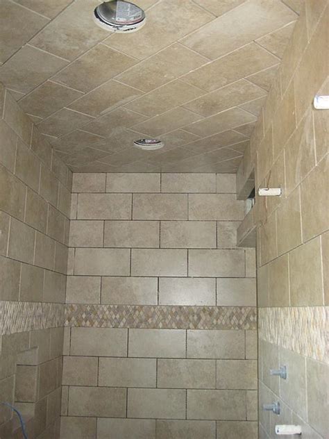 Amazing gallery of interior design and decorating ideas of tiled shower ceiling in bathrooms by elite interior designers. What is the largest tile size for ceiling tile - Ceramic ...