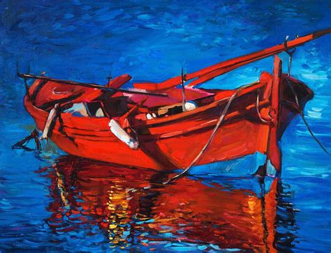 Abstract Painting Boat By Ivailo Nikolov By Boyan Dimitrov Modern