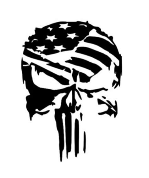 Punisher Skull Flag Svg Etsy