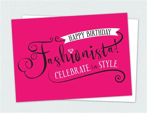 Happy Birthday Fashionista Card Birthday Cards For Women Fashionista