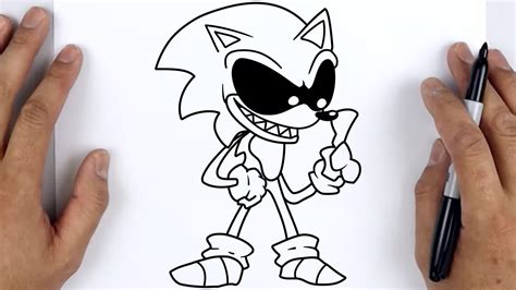 How To Draw Sonic Exe Halloween Friday Night Funkin Fnf Step By The