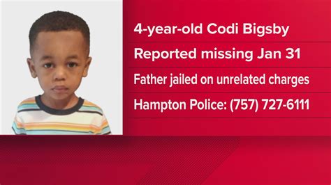 Hampton Police Share New Picture Of Missing 4 Year Old Codi Bigsby