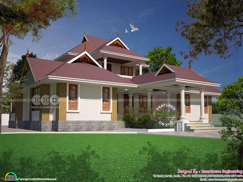 Kerala Style 4 Bedroom House 2230 Sq Ft Kerala Home Design And Floor