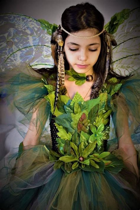 Woodland Fairy Dress Fairy Costumewoodland Fairy Dressgreen Foliage