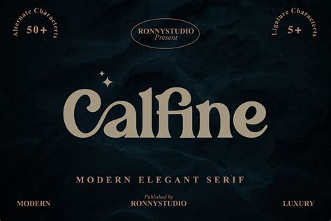 Calfine Luxurious Serif Font Fontsera