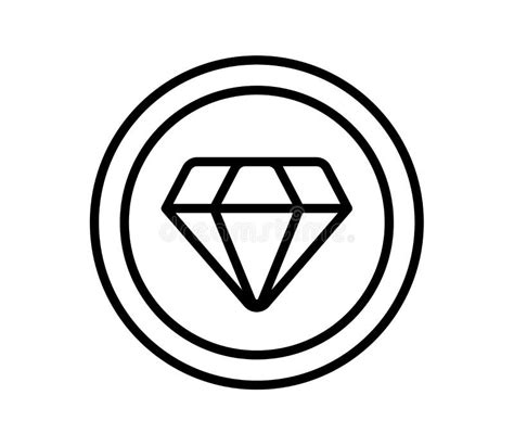 Diamond Award Single Isolated Icon With Outline Style Stock Vector