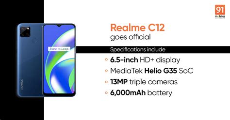 Realme C12 Launched Price Specifications