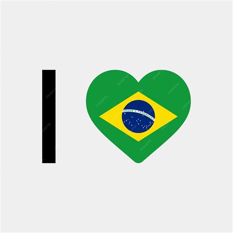 premium vector i love brazil country heart vector illustration