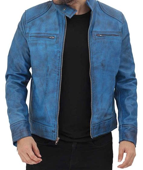 Columbus blue jackets | welcome to the official pinterest of the columbus blue jackets. Cafe Racer Blue Leather Jacket | Sky Blue Jacket