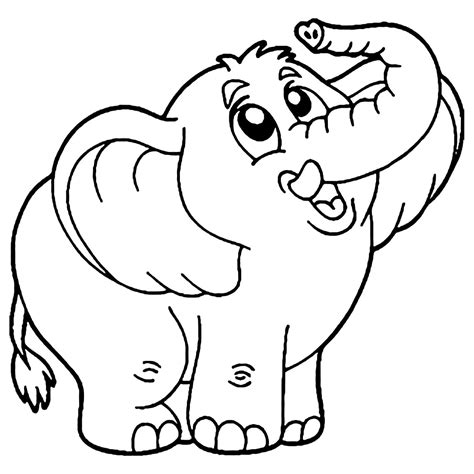 Dibujos De Un Elefante Feliz Para Colorear Para Colorear Pintar E Imprimir Dibujos Online