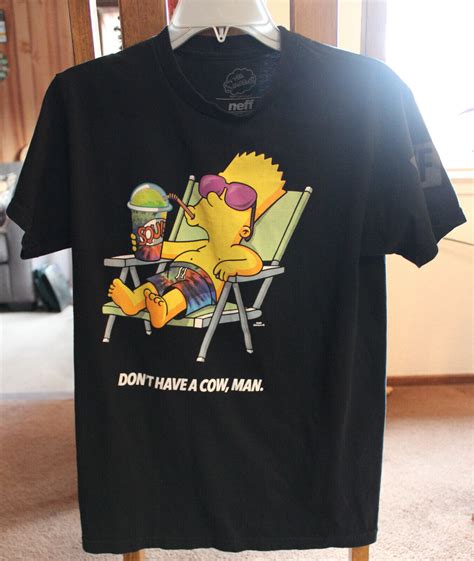 Bart Simpson The Simpsons X Neff Black T Shirt Size S Gem