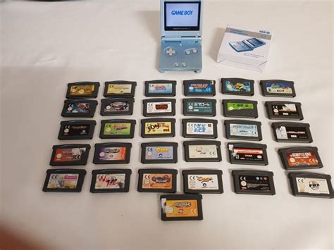 Gameboy Advance Sp Pearl Blue With 31 Games Catawiki