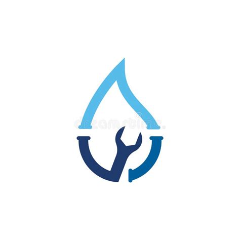 Plumbing Logo Vector Icon Design Illustration Stock Vector