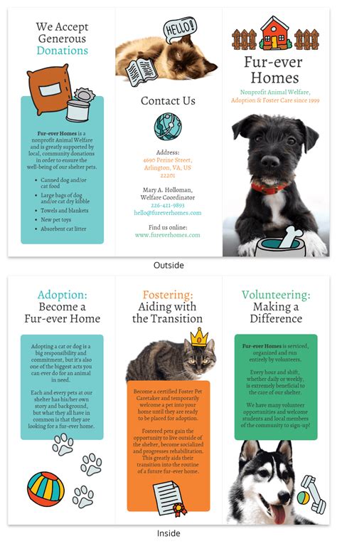 City by city, county by county, state by state, compassionate organizations and individuals like you are uniting to create a brighter, safer. Animal Rescue Tri Fold Brochure in 2020 | Brochure ...